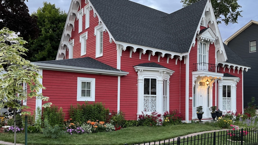 Image of the Red House white white trim throughout.