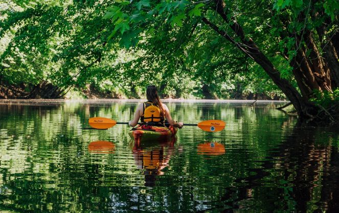 person on a kayak